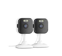 ANBIUX 2K Telecamera WiFi Interno,Telecamera Interno 2.4G WiFI,Mini Camera,Cablata,Visione Notturna Colori,Audio Bidirezionale,Rilevamento Persone,Allarme