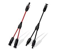 ANBOO 1 Cavo Pannello Solare, Cavo Solare 6 Mm2, Connettore MC4(1 A 2 Rami), Y Connettori Cavo, Pannelli Solari, Rosso E Nero, Cavo Mc4, Pannello Solare Ecoflow