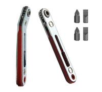 ANBOO 2 mini chiavi a cricchetto magnetiche, testa piatta e gomito, mini cricchetto, cricchetto, mini cricchetto, set con 4 teste bit, per case, elettrodomestici, macchine e altri dispositivi