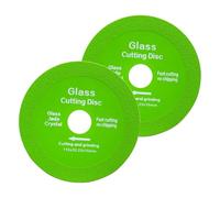 ANBOO 2 Pezzi Disco Diamantato 115 mm, Disco da Tronçonner per Vetro, Disco da Taglio per Smerigliatrice Angolare per Porcellana, Vetro, Giada, Bottiglie di Vino (Ø 22,23 mm Verde) (Verde-2PCS-115MM)