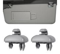 ANBOO 2 pezzi supporto parasole per auto Au-di, gancio parasole compatibile con Au-di A1 A3 A4 A5 S3 S4 S5 Q3 Q5 TT, supporto per parasole 8U0857562 8E0857562A (grigio)
