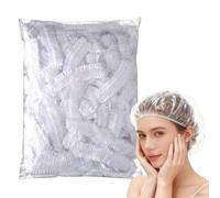 ANBOO 300 cuffie da doccia usa e getta, in plastica trasparente, per donne, uomini e bambini, elasticizzate, per bagno, impermeabili, per uso domestico, hotel, spa e parrucchiere