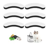 ANBOO 6 Pezzi Filtro Spugna Fontana Acqua per Gatto, Filtro Fontana di Acqua per Gatto Dolce, Filtro Fontana, Filtri di Sostituzione, Filtro Carbonio Attivo, Compatibile con WF050 (6)