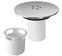 ANBOO DRAIN_STRAINER, Tappo per doccia in materiale cromato, anti-odore, flusso rapido, resistente alla ruggine, facile da pulire, stile moderno, in polipropilene (PP), colore: argento, 90 mm/115 mm
