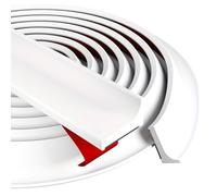 ANBOO Listello di chiusura da cucina autoadesivo, 2 cm x 1,2 cm x 1,5 m, per doccia e cucina, bordo in gomma impermeabile, battiscopa in silicone flessibile, bianco