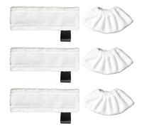 ANBOO Set di 6 panni in microfibra per pulitore a vapore Kär-cher SC 1 SC 2 SC 3 SC 4 SC 5 SV 7, panno lavabile per tutti i pavimenti (3 panni per pavimenti + 3 rivestimenti in tessuto)