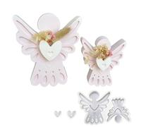 ANBOO Stampo in silicone a forma di angelo, in silicone, 2 stampi per colata con stampi a cuore, stampi in silicone per gesso e resina, stampo flessibile per angeli 3D per decorazioni fai da te, per