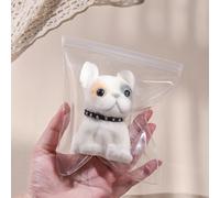 Anboor Squishies giocattolo per cani - Morbido giocattolo da schiacciare per cani con occhio pirata per bambini e adulti, simpatico giocattolo sensoriale realistico con collare (10,4 cm)