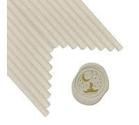 ANBOSE 16 bastoncini di cera bianca latte per pistola per colla da 1,1 cm, atossici, flessibili, durevoli, artigianato, arte, matrimoni