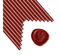 ANBOSE Bastoncini per Sigillo di Cera - 16 Pezzi Stick Sigillante per Pistola Colla da 0,44 Pollici - Rosso Vino Nuovo