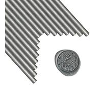 ANBOSE Bastoncini per Sigillo di Cera - 16 Pezzi Stick Sigillante per Pistola Colla da 0,44 Pollici - Silver