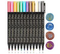 Anbose, Kit di 12 pennarelli metallici per decorare sigilli in ceralacca, ottima qualità, ideali per sigilli in ceralacca per inviti a matrimoni, adatti per tutte le perline o bastoncini di ceralacca