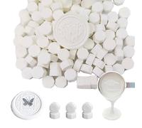 ANBOSE Perline di Cera Ottagonali per Sigilli - 500 Pezzi per Realizzazione di Sigilli in Cera (White)