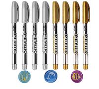 ANBOSE - Set di 8 pennarelli metallici per decorare il sigillo di cera, per sigillare la cera e sigillare la cera di nozze, per sigillare la cera di nozze, adatto a tutte le perle di cera