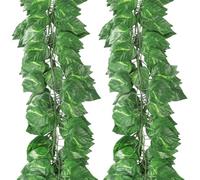 ANBOWEI Edera Finta Pianta Artificiale Rampicante Ghirlanda 12 Pezzi 90 Piedi Edera Finta Decorazioni con Reggia Verde per Esterno Festa Matrimonio e Room Parete Decor