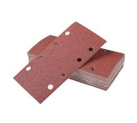 ANBOWEI Fogli Abrasivi Carta Vetrata per Levigatrice - 35 Pezzi Carta Abrasiva 93x185 mm 8 Fori Carta Abrasiva Rettangolare per Ricambi Levigatrice Orbitale - Grana 40 60 80 120 240