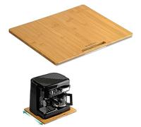 ANBOXIT Base scorrevole in bambù per elettrodomestici, vassoio caffè | Vassoio scorrevole per elettrodomestici cucina, tavola caffettiera con ruote gomma, Largo-Grande(33cm Prof.×41cmLar.)