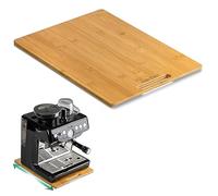 ANBOXIT Base scorrevole in bambù per elettrodomestici, vassoio caffè | Vassoio scorrevole per elettrodomestici cucina,tavola caffettiera con ruote gomma,Profondo-Grande(41cm Prof.×31cm Lar.)