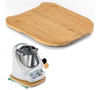 ANBOXIT Base Scorrevole per Bimby TM6/TM5, Tavola per Bimby con Rotelle, Carrello/Vassoio in Bambù per Bimby - Bambù