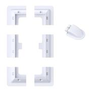 Anbte Supporto per pannello solare per camper, in plastica ABS, colore | 4 supporti angolari + 2 supporti dritti + 1 passacavi a 2 scomparti, set 6 in 1 a energia solare per roulotte