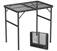 Anbte Tavolo pieghevole per grill, altezza regolabile max 74,9 cm, robusto tavolo da campeggio, resistente al calore, tavolo leggero portatile con manico, per cucinare barbecue all'aperto, picnic