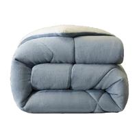 ANBTUKJ Piumino senza fodera Utilizzabile come coperta invernale Piumino, velluto latte Coperta in cashmere traspirante e soffice per tutte le stagioni,Smog blue-150x200cm (2.2kg)