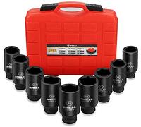 Anbull Set di bussole a impatto profondo da 1/2", 9 pezzi, set di bussole esagonali da 29 mm, 30 mm, 31 mm, 32 mm, 33 mm, 34 mm, 35 mm, 36 mm, 38 mm, con custodia resistente