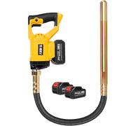 Anbull Vibratore per Calcestruzzo a batteria 1 m, 21V Vibratore per Cemento, 2 * 3000 mAh, Frequenza: 200 Hz, Ampiezza: 0,9 mm, Concrete Vibrator