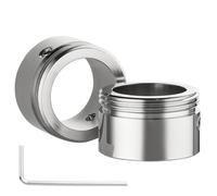 Ancable 2 adattatori per termosifoni, in ottone nichelato, M30 x 1,5, per valvole di riscaldamento RA/RAV/RAVL, adattatore termostato con chiave esagonale per valvole Danfoss