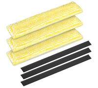 Ancable 3 pezzi labbro in gomma e 3 pezzi di panno in microfibra per aspirapolvere per finestre Kärcher accessori di ricambio, compatibile con WV2 WV5 WV6 Plus Premium WV Bottiglie Spray Set