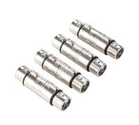 Ancable Accoppiatore XLR femmina a femmina (confezione da 4), Adattatore XLR 3 Pin da femmina a femmina, Gender Changer, Estensione Barrel del Microfono