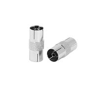 Ancable Adattatore Antenna coassiale TV da femmina a femmina, Antenna Coassiale PAL a RF Gender Change Joiner Converter (confezioni da 2)