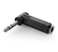 Ancable confezione da 1 Spina maschio stereo 1/4 "da 6,35 mm ad angolo retto a Adattatore audio femmina Jack stereo da 1/4" 6,35 mm