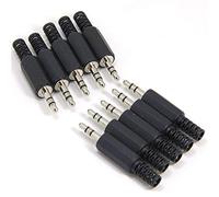 Ancable - Connettore audio TRS in plastica per saldatura a cavo, jack mono 3,5 mm, 10 pezzi.