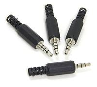Ancable - Connettore audio TRS in plastica per saldatura a cavo, jack mono 3,5 mm, 4 pezzi, per riparazione fai da te di cuffie.