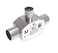 Ancable Sdoppiatore Antenna TV 2 Uscite, Adattatore Splitter T-Accoppiamento 2 Vie Maschio a 2 Femmine per T-Adattatore Accoppiamento Coassiale Spina Coassiale