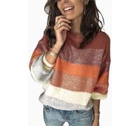 Ancapelion Donna Maglione Pullover Invernali Autunno Manica Lunga Casual Moda Girocollo Tops Blocco di Colore