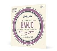 D'Addario EJS57 5-String Banjo Strings, Stainless Steel, Custom Medium, 11-22