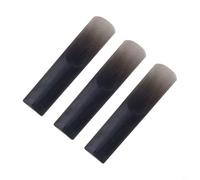 Ance per sassofono in resina, confezione da 3 pezzi, per clarinetto soprano contralto, sax tenore, facili da soffiare, controllo del vento, nero, giallo, rosso (nero)