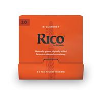 Ance Rico Organic per Clarinetto Sib, Forza 2.0, Confezione da 25
