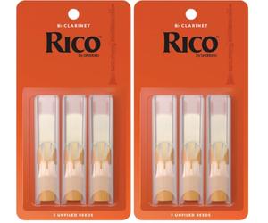 Ance Rico Organic per Clarinetto Sib, Forza 2.0, Confezione da 6