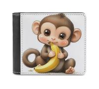 Anceky Adorabile procione che si lava le zampe Portafoglio bifold in morbida pelle PU, portamonete, porta carte di credito, portafoglio sottile e resistente per uomo e donna, per conservare i soldi