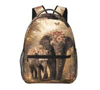 Anceky Bellissimo elefante nello zaino per l'università | Zaino leggero per laptop da viaggio per adolescenti, grande capacità, impermeabile, ideale per il tempo libero