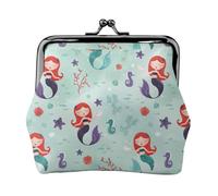 Anceky Bellissimo portafoglio da viaggio piccolo con stampa di sirene, custodia compatta per avventure in campeggio e battute di pesca