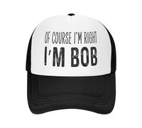 Anceky Bob Knows Best - Cappello da Camionista con Scritte in Grassetto