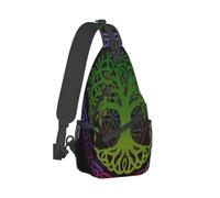 Anceky Borsa a tracolla con motivo vichingo e mitologia norrena, albero della vita, unisex, zaino da viaggio, sportivo, da trekking e per il tempo libero