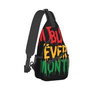 Anceky Borsa a tracolla con scritta Black History African American Black Pride, borsa a tracolla unisex, zaino da viaggio, sportivo, da trekking