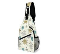 Anceky Borsa a tracolla da uomo e da donna in stile Atomic Art, stile moderno di metà secolo, zaino a tracolla, zaino a tracolla.