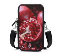 Anceky Borsa a tracolla per donna, porta cellulare, tracolla stampata con melograno