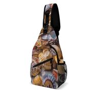Anceky Borsa a tracolla per uomo e donna Sea Shell Treasures Borsa a tracolla casual Zaino a tracolla per viaggio Zaino da giorno
